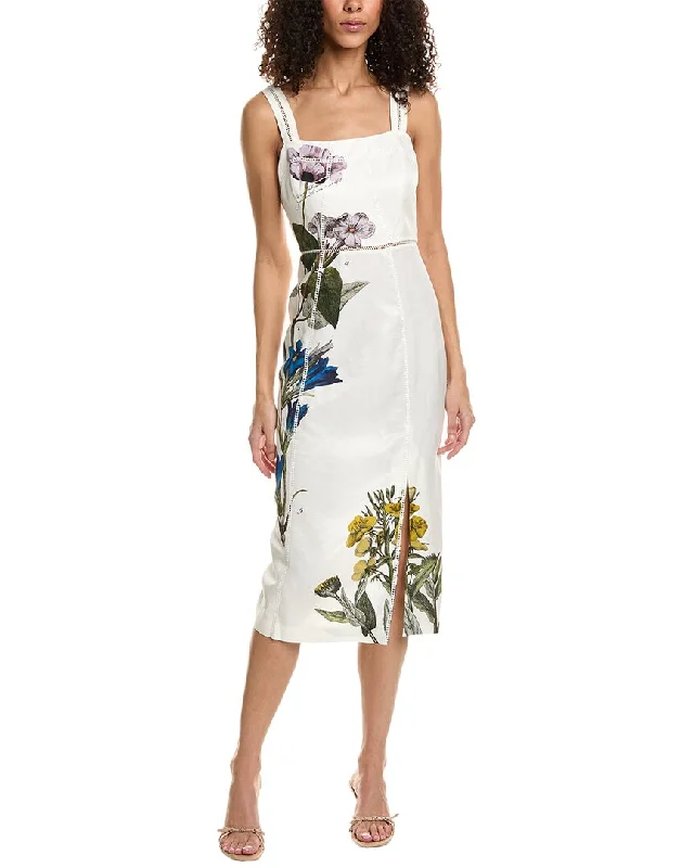 ladies-midi-dress-trendy-tide-Ted Baker Square Neck Midi Dress