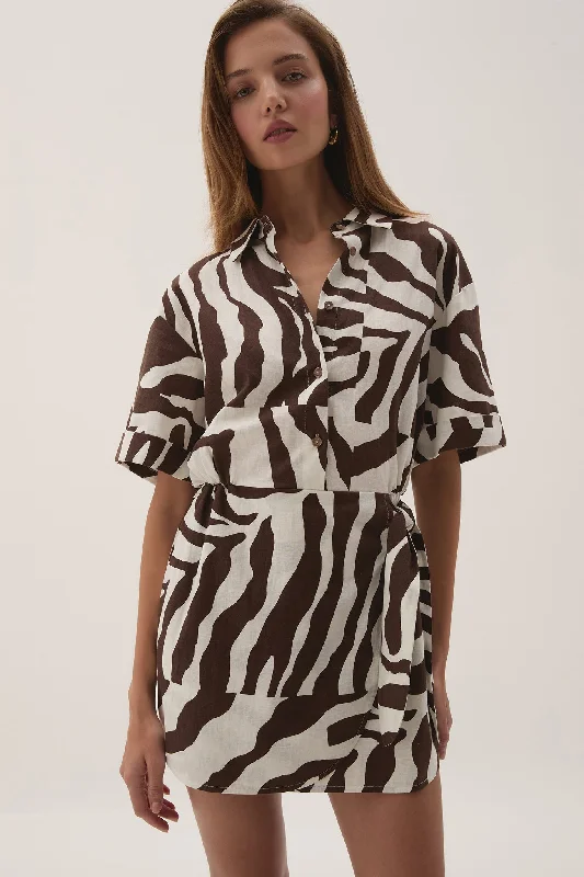 ladies-mini-dress-brunch-blast-Airlie Mini Shirt Dress