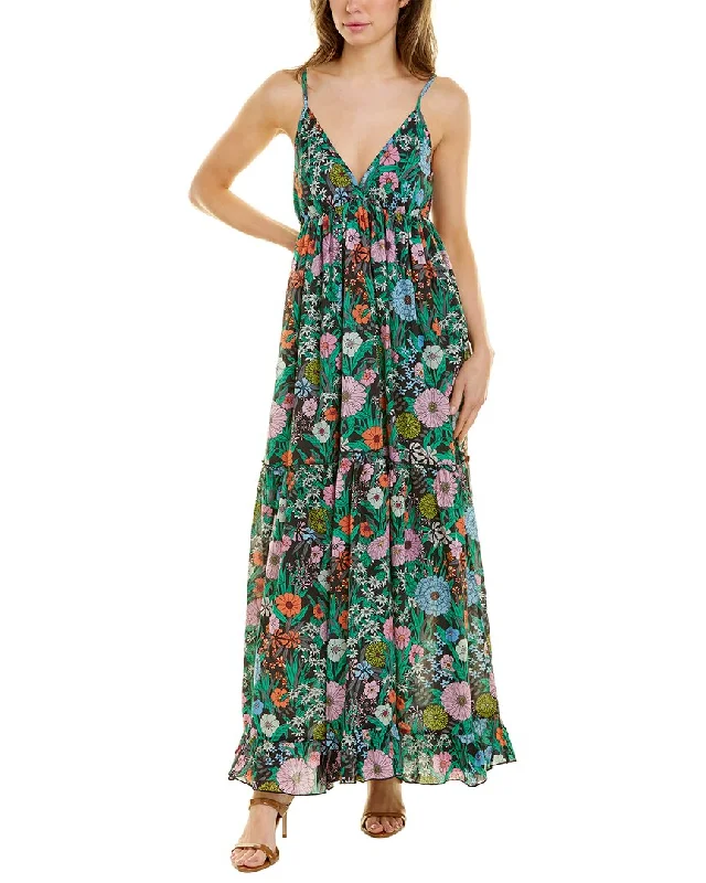 Women's maxi dress kin flow -Ro's Garden Begonia Maxi Dress