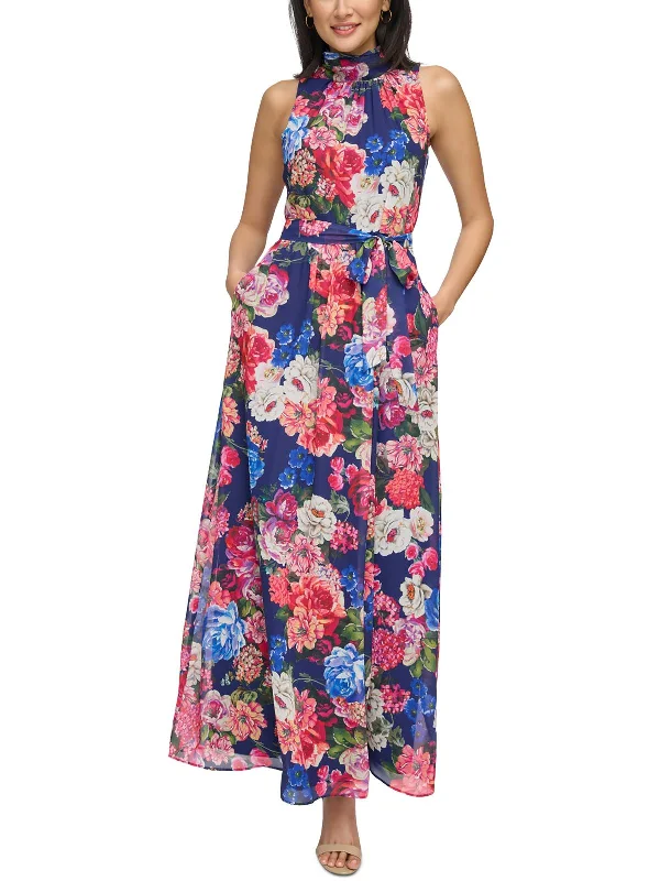 Women's maxi dress gap ripple -Womens Chiffon Maxi Dress