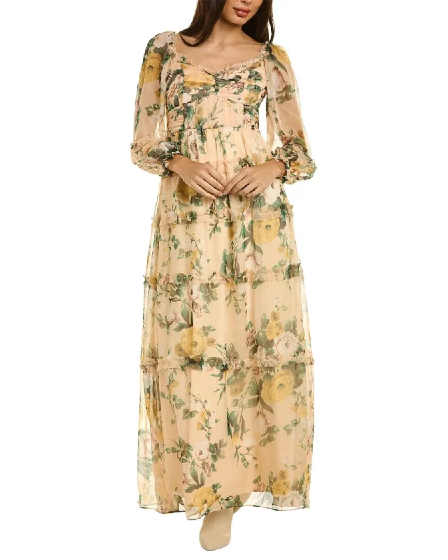 Women's maxi dress tie flow -O.P.T. Ada Maxi Dress