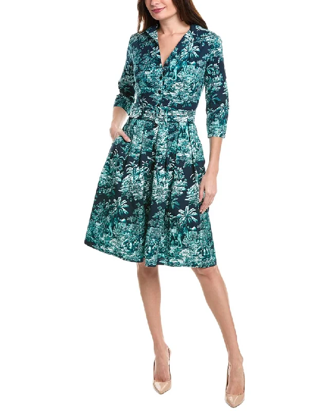 ladies-shirt-dress-high-waist-Samantha Sung Audrey Shirtdress