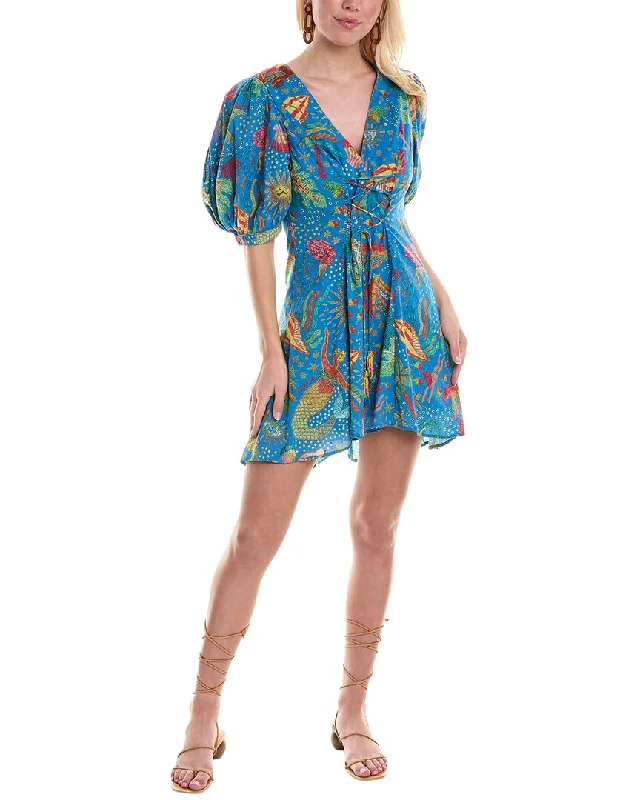 ladies-mini-dress-stretchy-sizzle-FARM Rio Ocean Stories Mini Dress