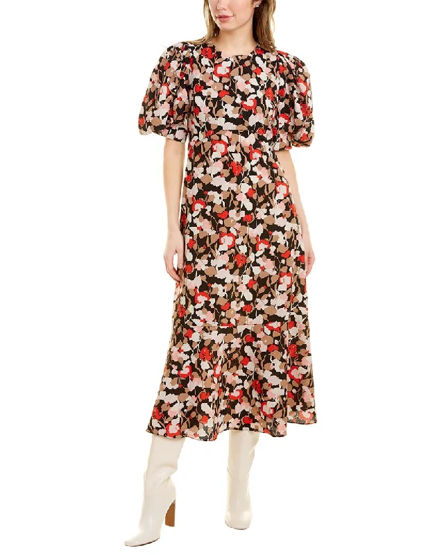 ladies-midi-dress-neon-nimbus-Ted Baker Helgi Floral Seersucker Midi Dress