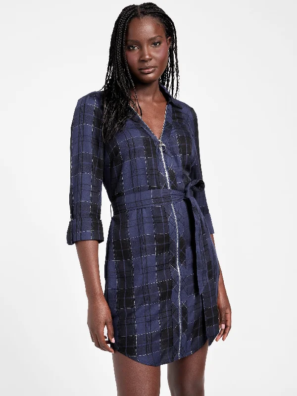 ladies-shirt-dress-viral-trend-Miracle Plaid Shirt Dress