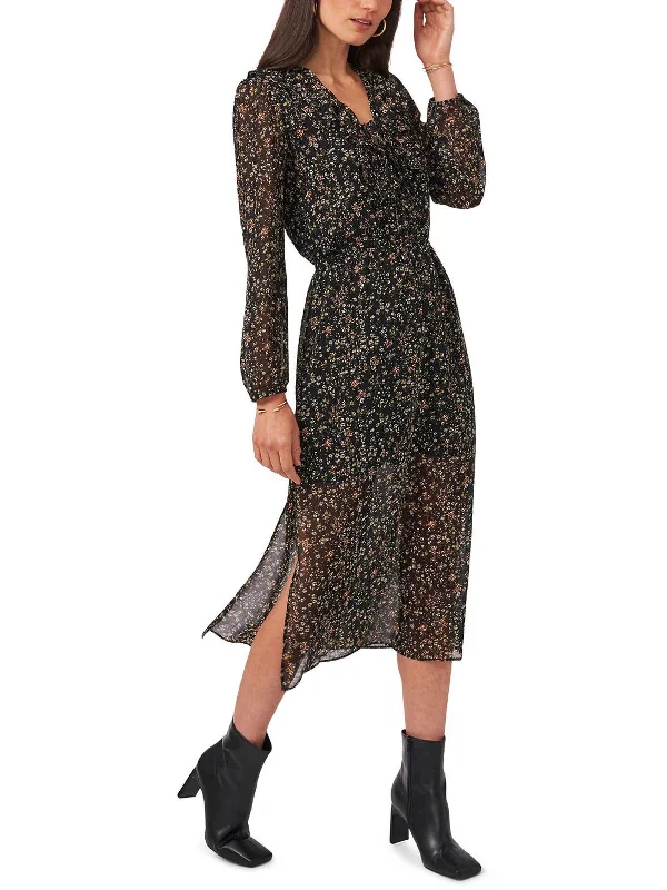 Women's maxi dress warm drift -Womens Floral Long Maxi Dress