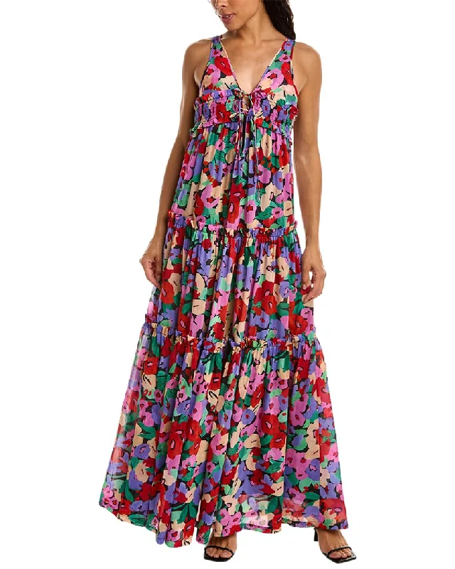 Women's maxi dress free flow -Nicholas Myla Silk-Blend Maxi Dress