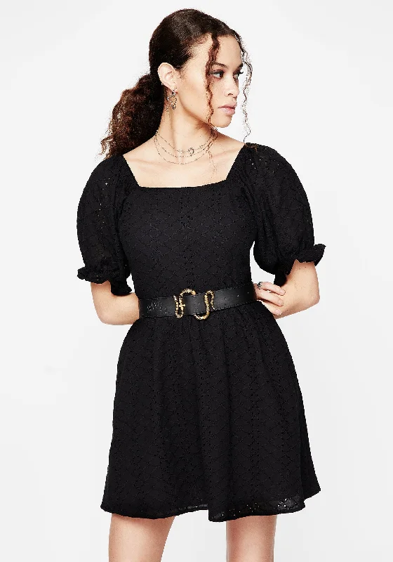 ladies-mini-dress-limited-lift-Euthymia Broderie Puff Sleeve Mini Dress