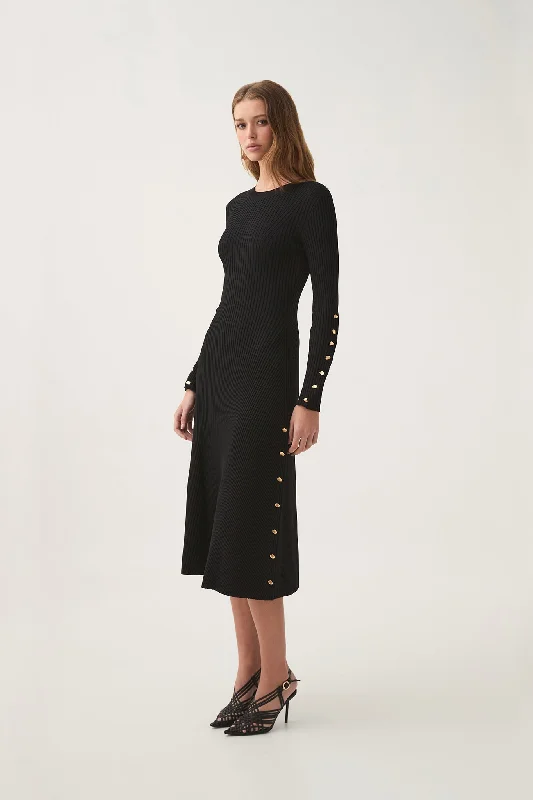 ladies-midi-dress-sustainable-sweep-Lia Knit Midi Dress