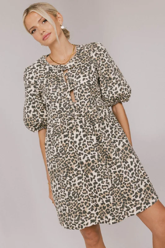 ladies-mini-dress-modern-might-Tori Peplum Mini Dress in Leopard