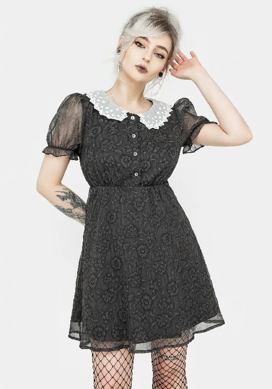 ladies-mini-dress-bodycon-blast-Phantasma Lace Collar Mini Dress