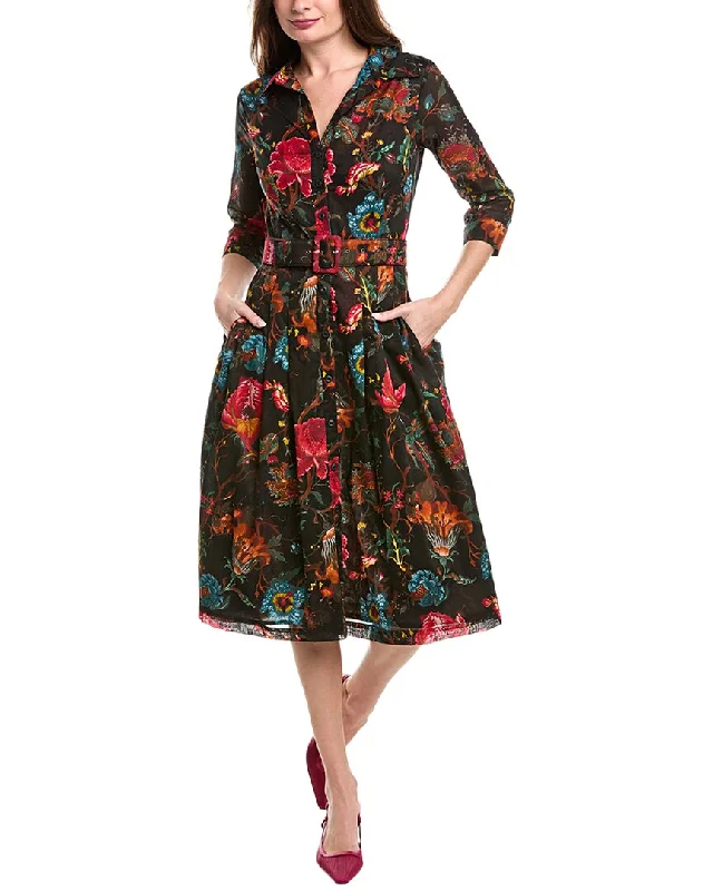 ladies-shirt-dress-bell-sleeve-Samantha Sung Audrey 3 Shirtdress