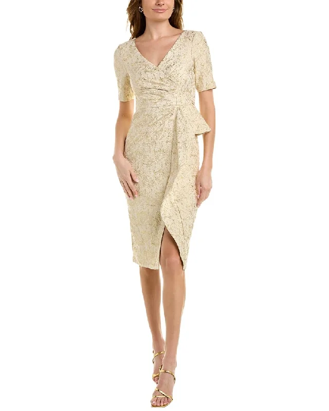 ladies-midi-dress-sunset-sweep-Aidan Mattox Jacquard Midi Dress