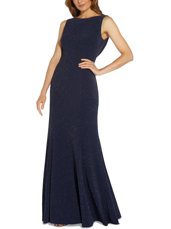 Women's maxi dress cheer flow -Womens Glitter Maxi Evening Dress