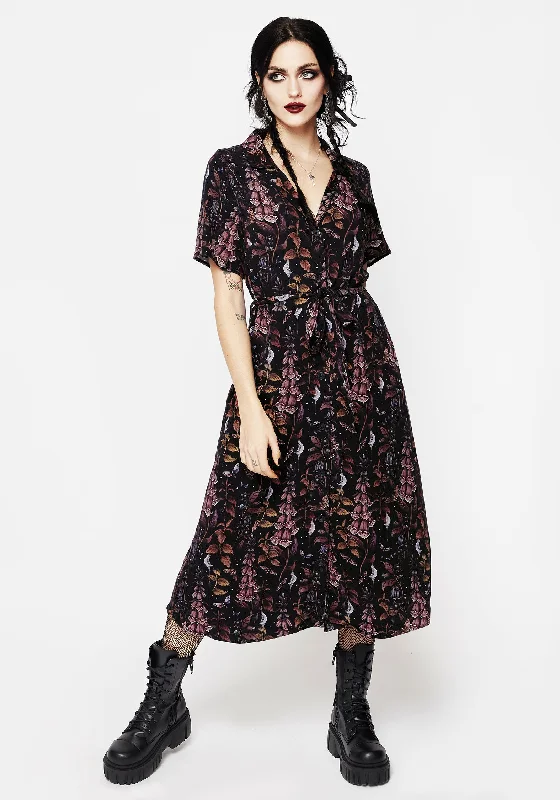 ladies-midi-dress-relaxed-ripple-Foxglove Midi Shirt Dress