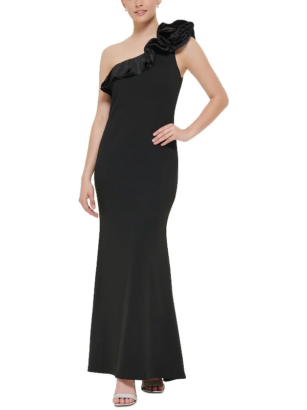 Women's maxi dress gap ripple -Womens One Shoulder Maxi Evening Dress