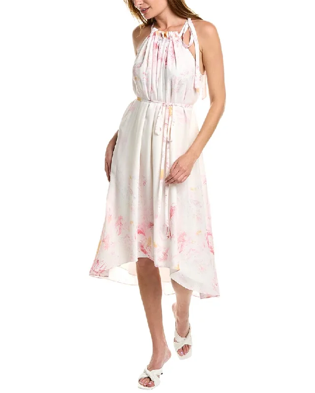 ladies-midi-dress-sale-sweep-BCBGMAXAZRIA Gathered Halter Midi Dress