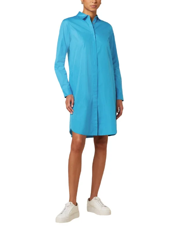 ladies-shirt-dress-indigo-depth-Gracia New Shirt Dress In Blue