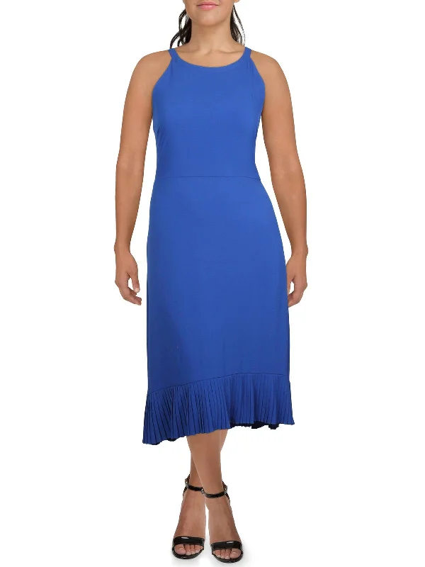 ladies-midi-dress-value-vogue-Womens Pleated Tea Length Midi Dress