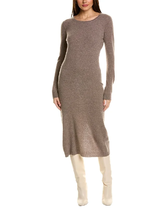 ladies-midi-dress-white-whisper-philosophy Bateau Neck Cashmere Midi Dress