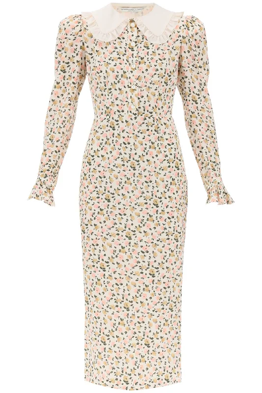 ladies-shirt-dress-shift-ease-Alessandra Rich Women's Floral Shirt Dress