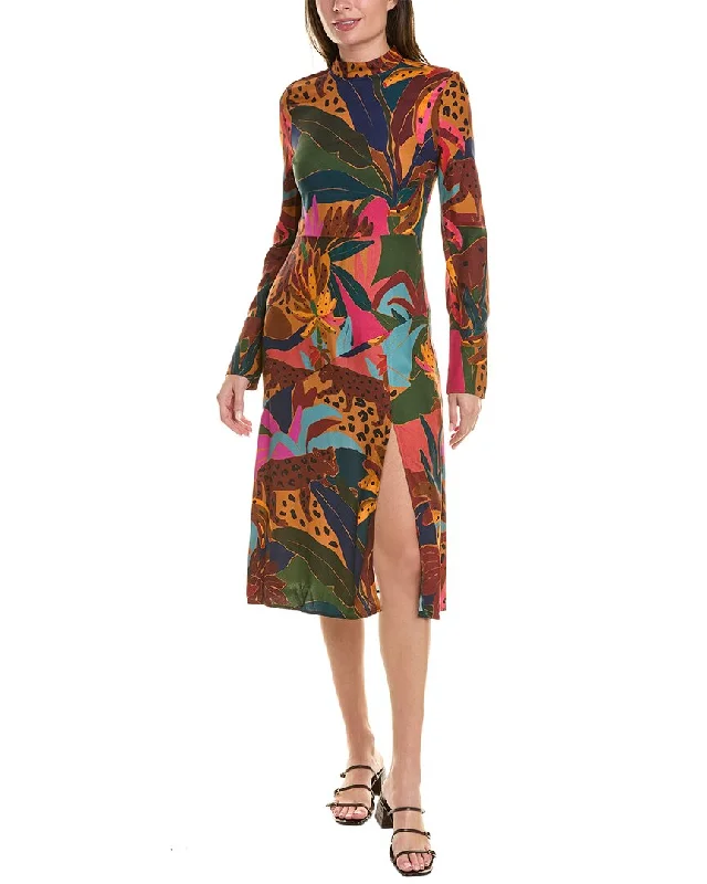 ladies-midi-dress-versatile-vibe-FARM Rio Leopards Jungle Midi Dress