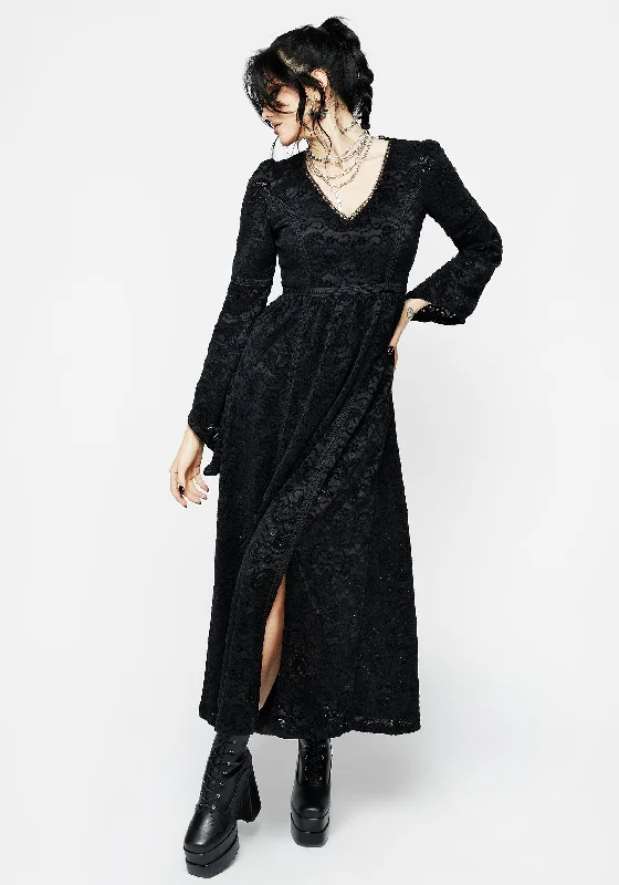 Women's maxi dress run flow -Perception Lace Maxi Dress