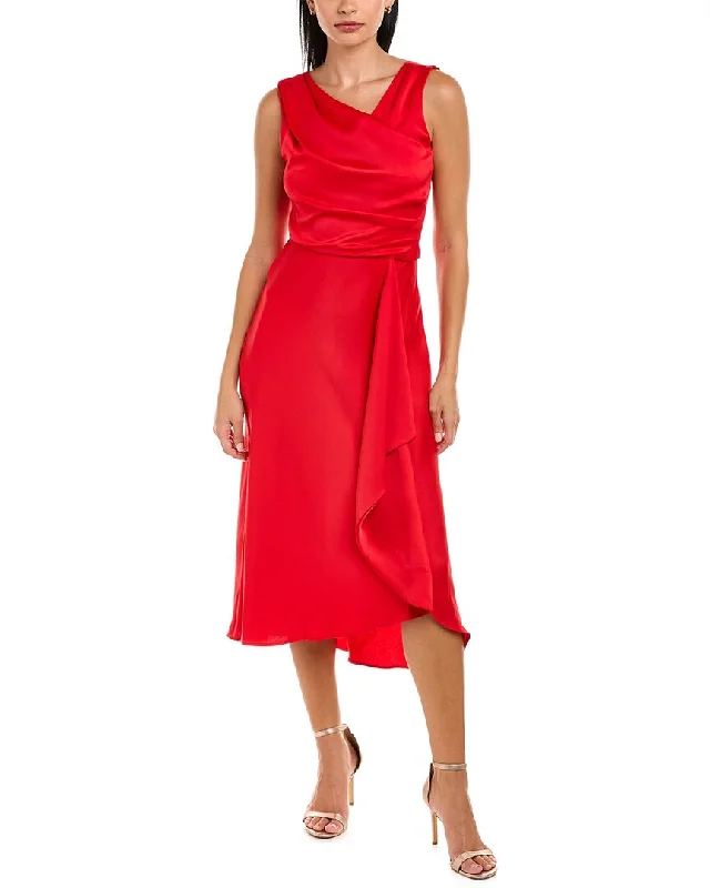 ladies-midi-dress-berry-bloom-Taylor Satin Crepe Midi Dress