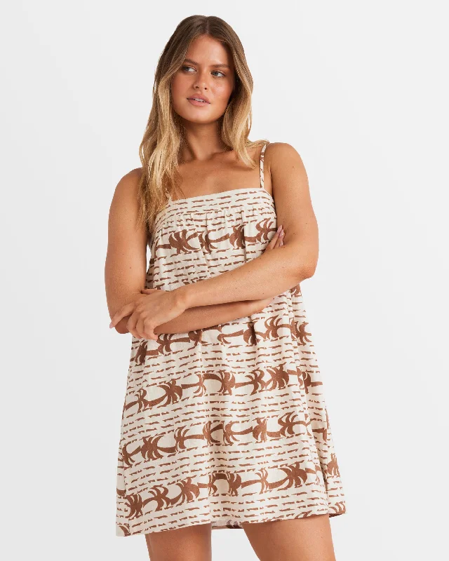 ladies-mini-dress-rose-rush-Womens Row Of Palms Mini Dress