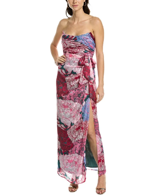 Women's maxi dress 60s sweep -Hutch Strapless Maxi Dress