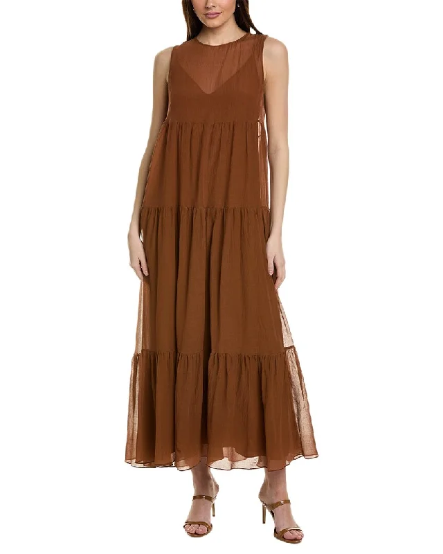 Women's maxi dress day drift -Max Mara Studio Fago Silk-Blend Maxi Dress