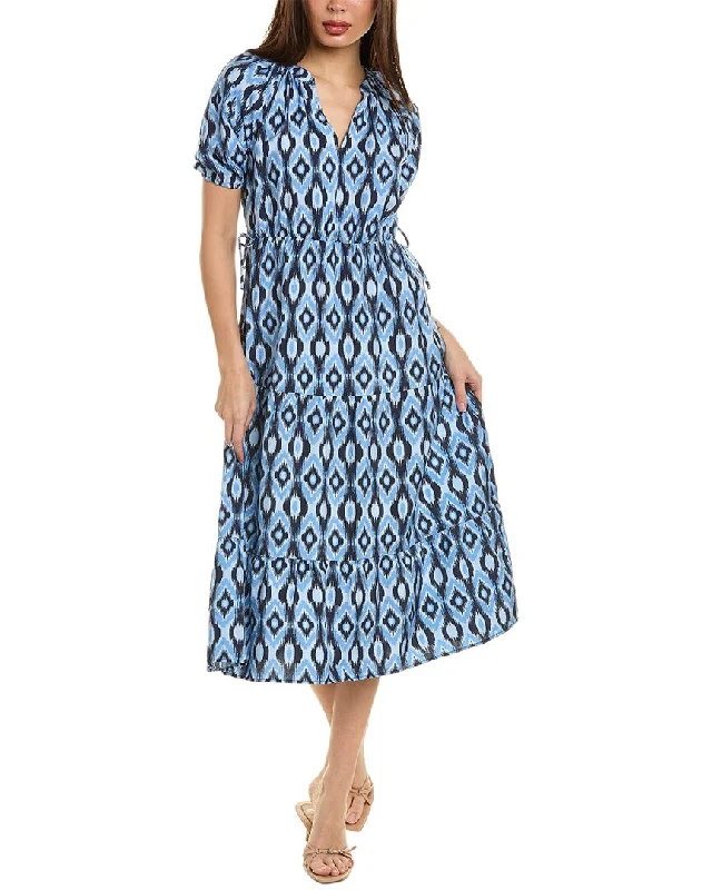 ladies-midi-dress-sky-sweep-Ellen Tracy Tie Midi Dress