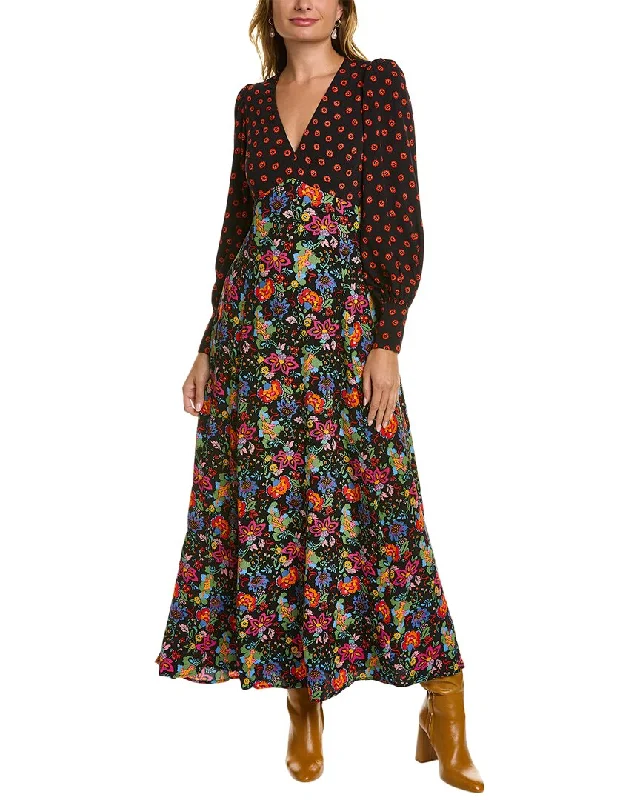 Women's maxi dress vivid glow -Boden Blouson Sleeve Maxi Dress