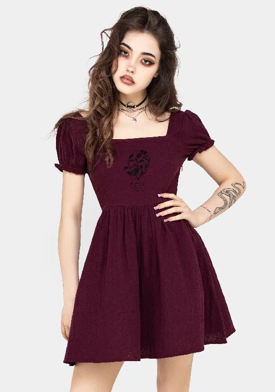 ladies-mini-dress-berry-blast-Frances Embroidered Cotton Mini Dress