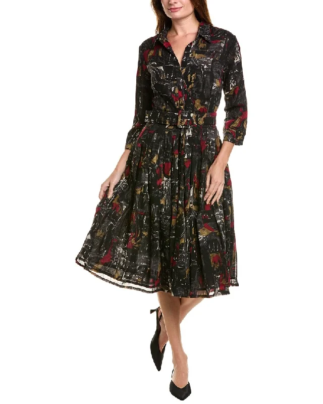 ladies-shirt-dress-orchid-bold-Samantha Sung Audrey Shirtdress