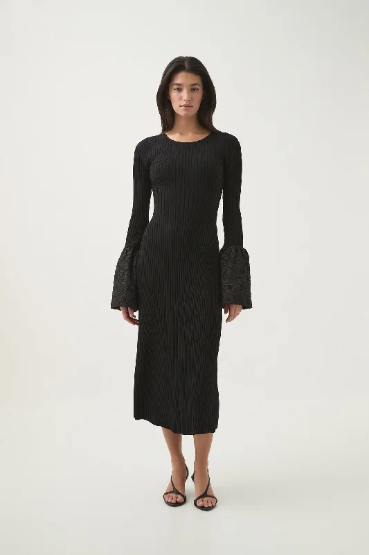 ladies-midi-dress-sky-sweep-Flute Knit Midi Dress