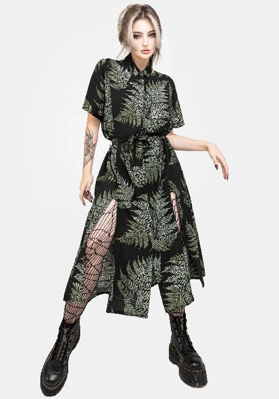 ladies-midi-dress-handmade-harmony-Fern Midi Shirt Dress