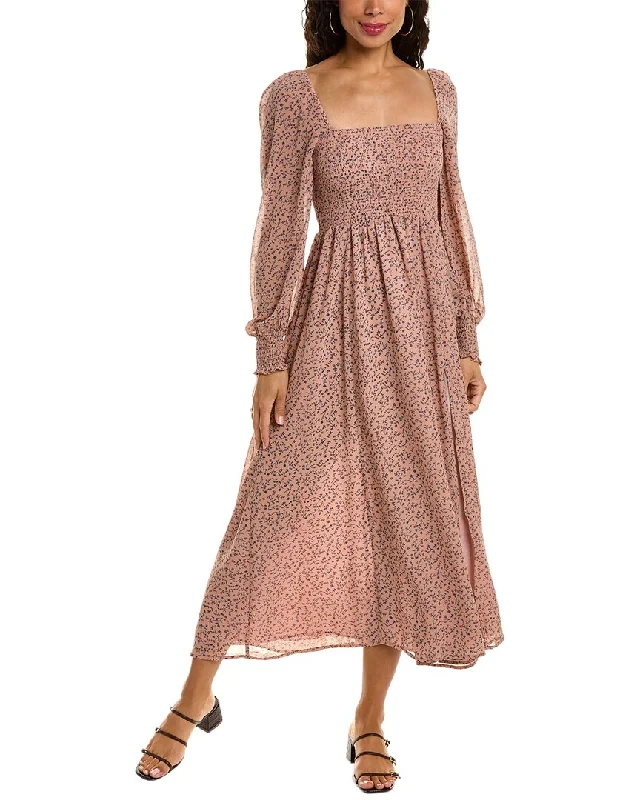 Women's maxi dress yule sweep -O.P.T. Classic Smocked Maxi Dress