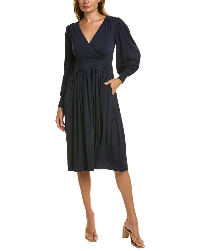 ladies-midi-dress-sapphire-sweep-Boden Fixed Wrap Jersey Midi Dress