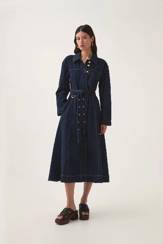 ladies-midi-dress-limited-luxe-Resonance Denim Midi Dress