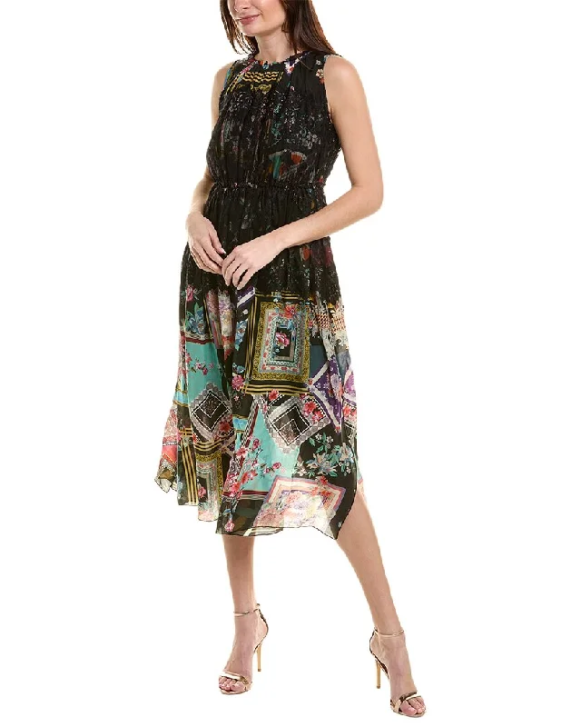 ladies-midi-dress-sustainable-sweep-Johnny Was Elderberry Midi Dress