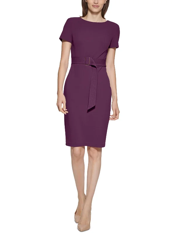 ladies-midi-dress-relaxed-ripple-Womens Business Midi Sheath Dress