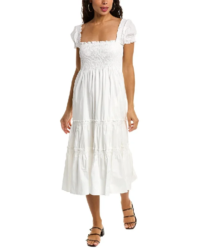 Women's maxi dress easy glide -O.P.T. Square Neck Smocked Maxi Dress