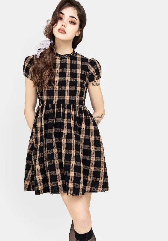 ladies-mini-dress-weekend-whiz-Backspace Check Mini Skater Dress