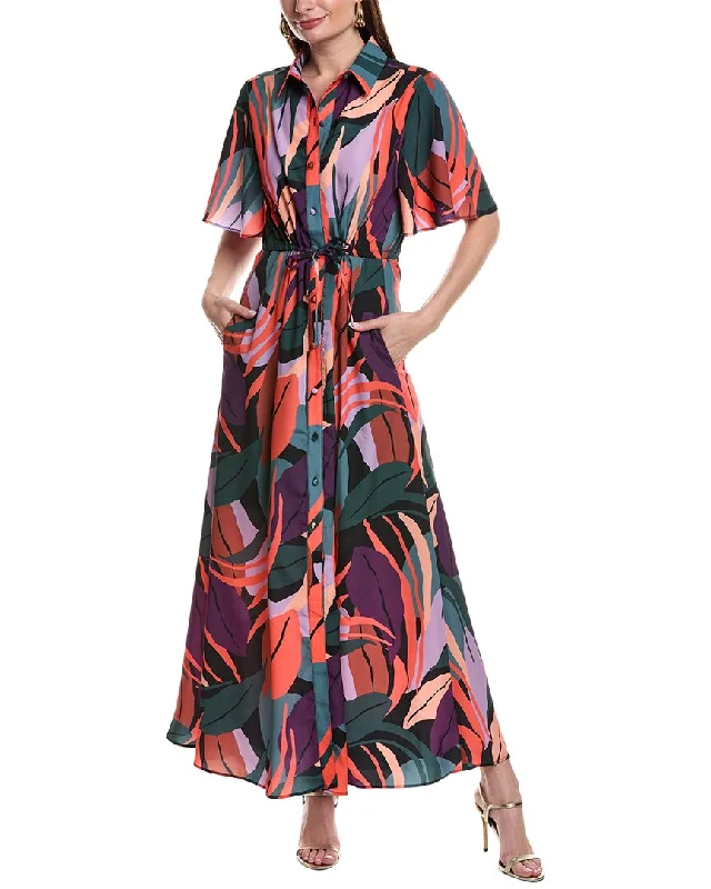 Women's maxi dress twist drift -Hutch Layton Maxi Shirtdress