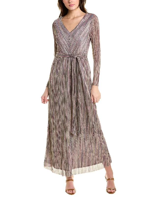 Women's maxi dress open breeze -Anne Klein Metallic Maxi Dress