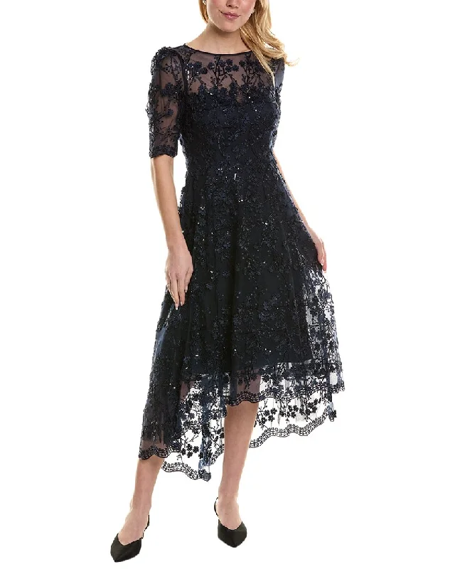 ladies-midi-dress-plum-poetry-Teri Jon by Rickie Freeman Embroidered Lace Midi Dress