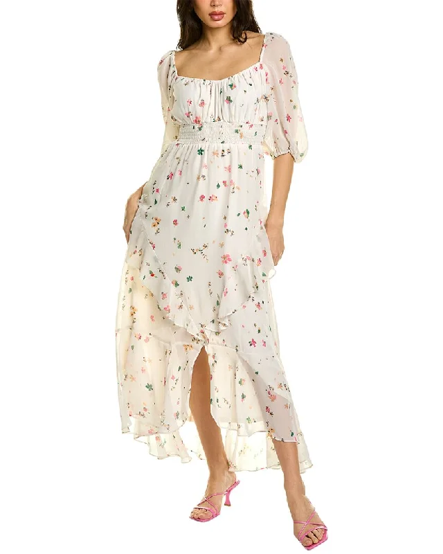 Women's maxi dress flash flow -Maison Tara Chiffon Maxi Dress