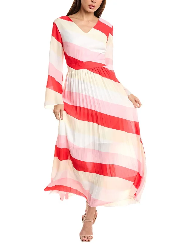 Women's maxi dress easy flow -Pascale La Mode Colorblock Maxi Dress