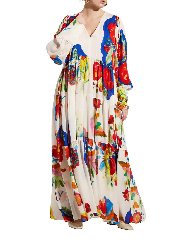 Women's maxi dress petal flow -Charlie Maxi Dress In Sierra Floral